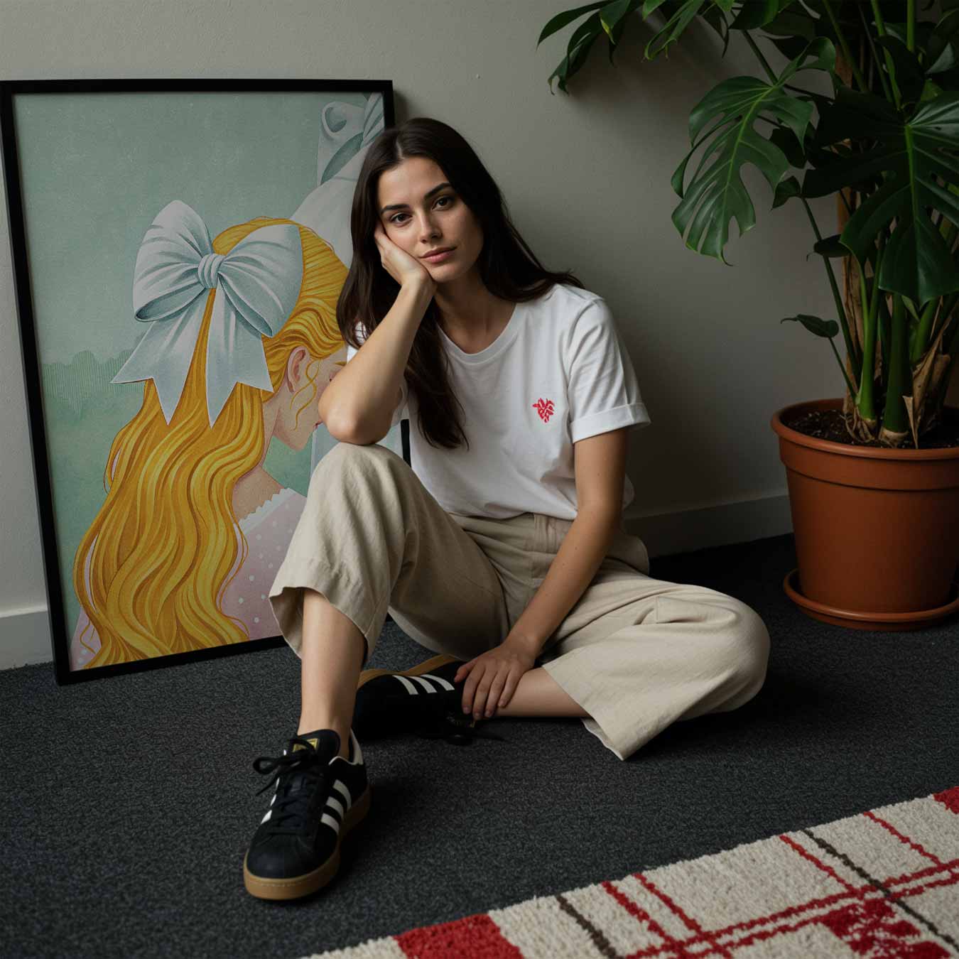 Elegant Vintage Meisje Poster-WallArtistic