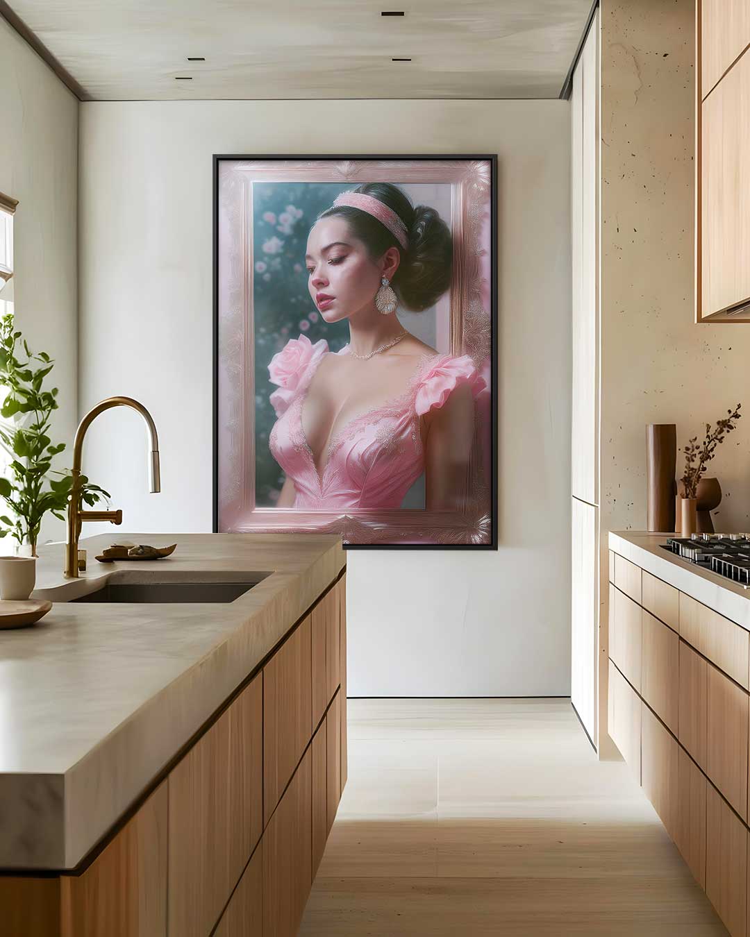 Elegantie in Roze Kunstwerk-canvas-dibond-plexiglas-wanddecoratie-WallArtistic