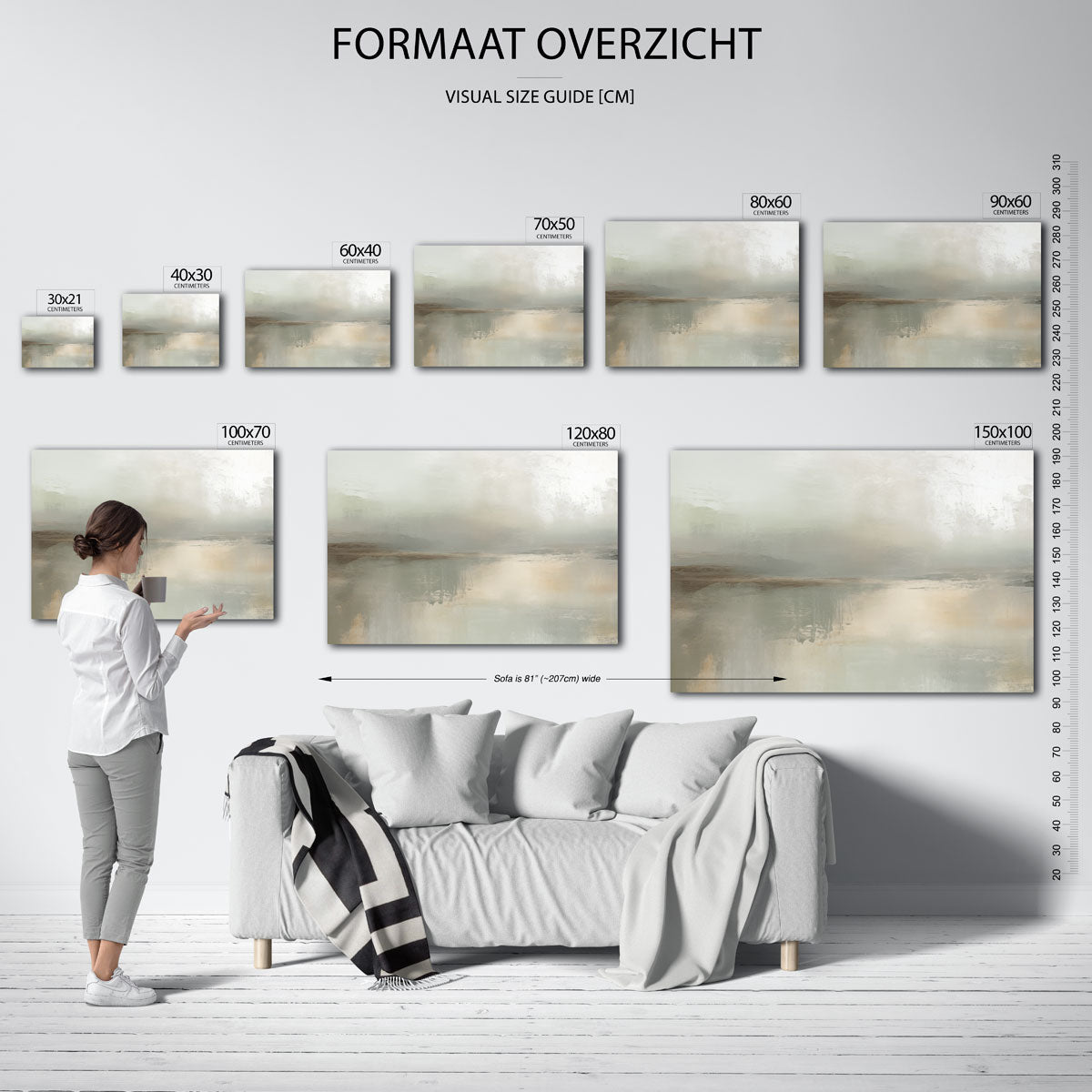 Rustige landschapsimpressie Poster