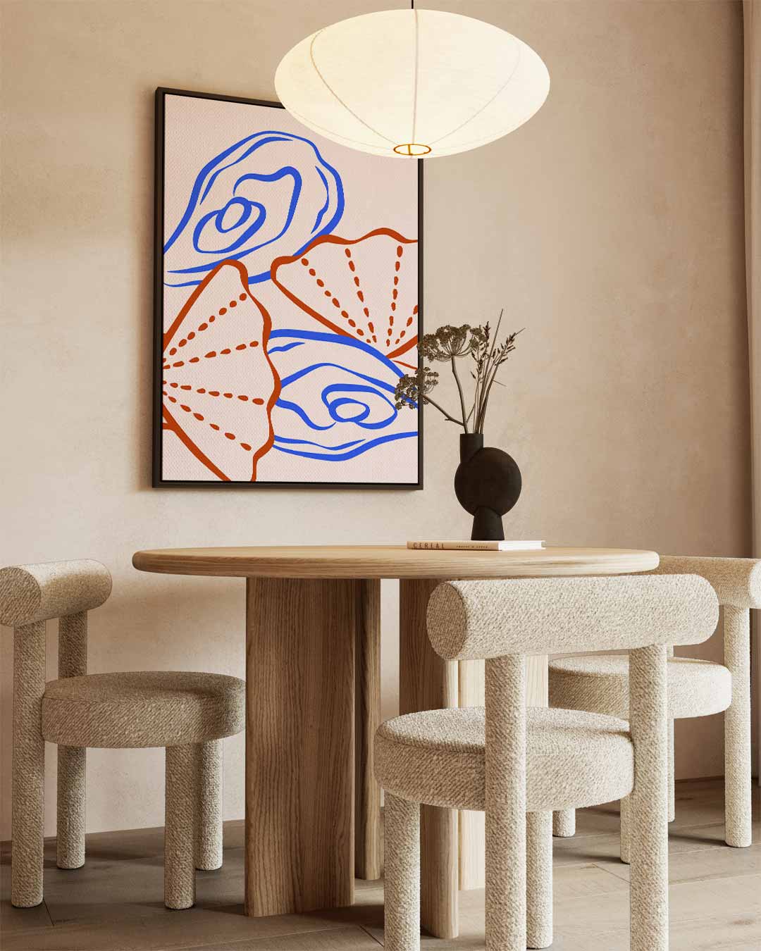 Vrolijke Schelpen Print Kunstwerk-canvas-dibond-plexiglas-wanddecoratie-WallArtistic