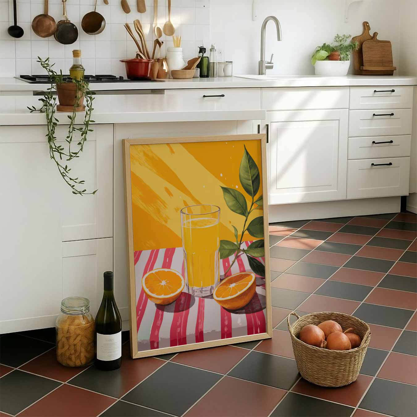 Zomerse Sinaasappel Sfeerposter-WallArtistic