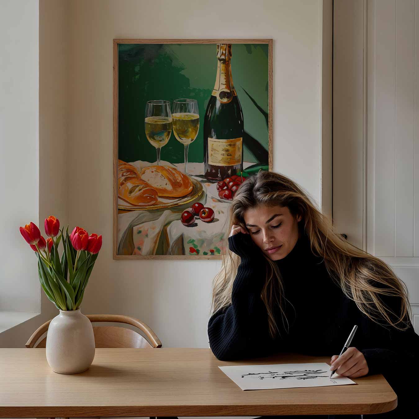 Feestelijke Tafelsfeer Poster-WallArtistic