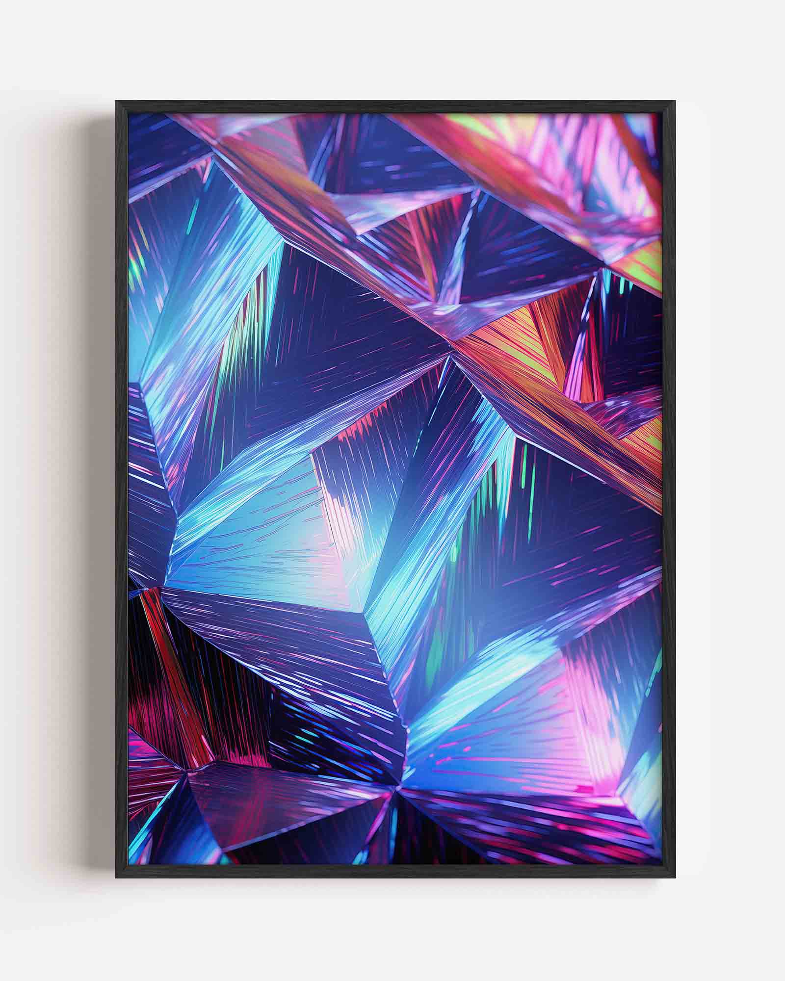 Reflecterende geometrische vormen Poster