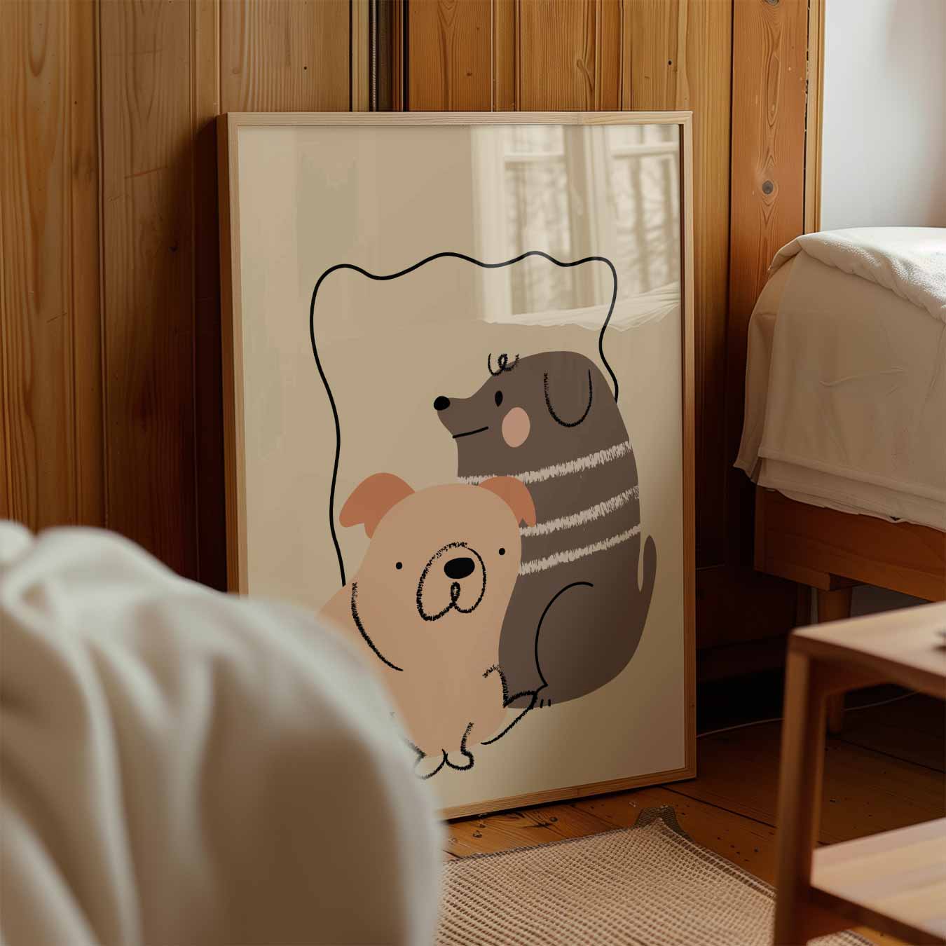 Knuffelige Honden Vrienden Poster-WallArtistic
