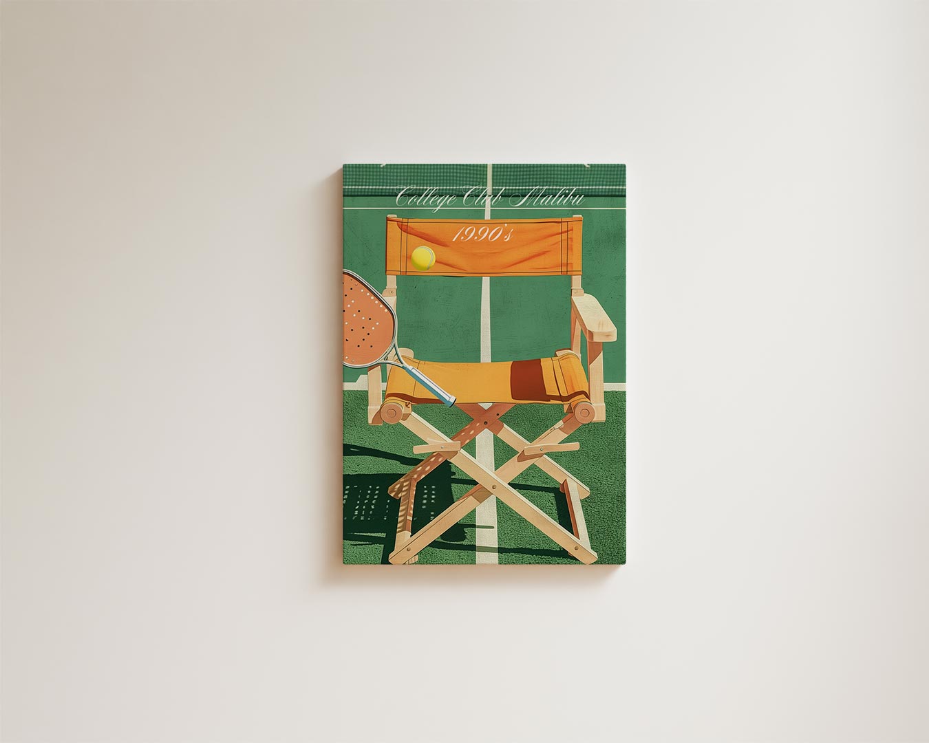Vintage Tennis Vibes Kunstwerk-canvas-dibond-plexiglas-wanddecoratie-WallArtistic