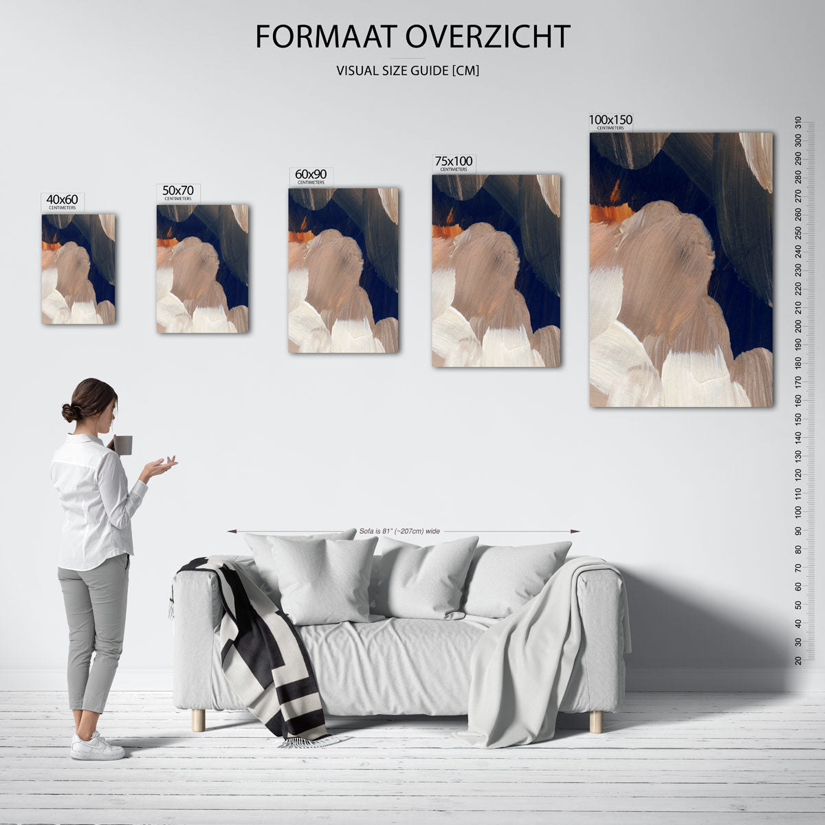 Dynamische kleurenmix Kunstwerk