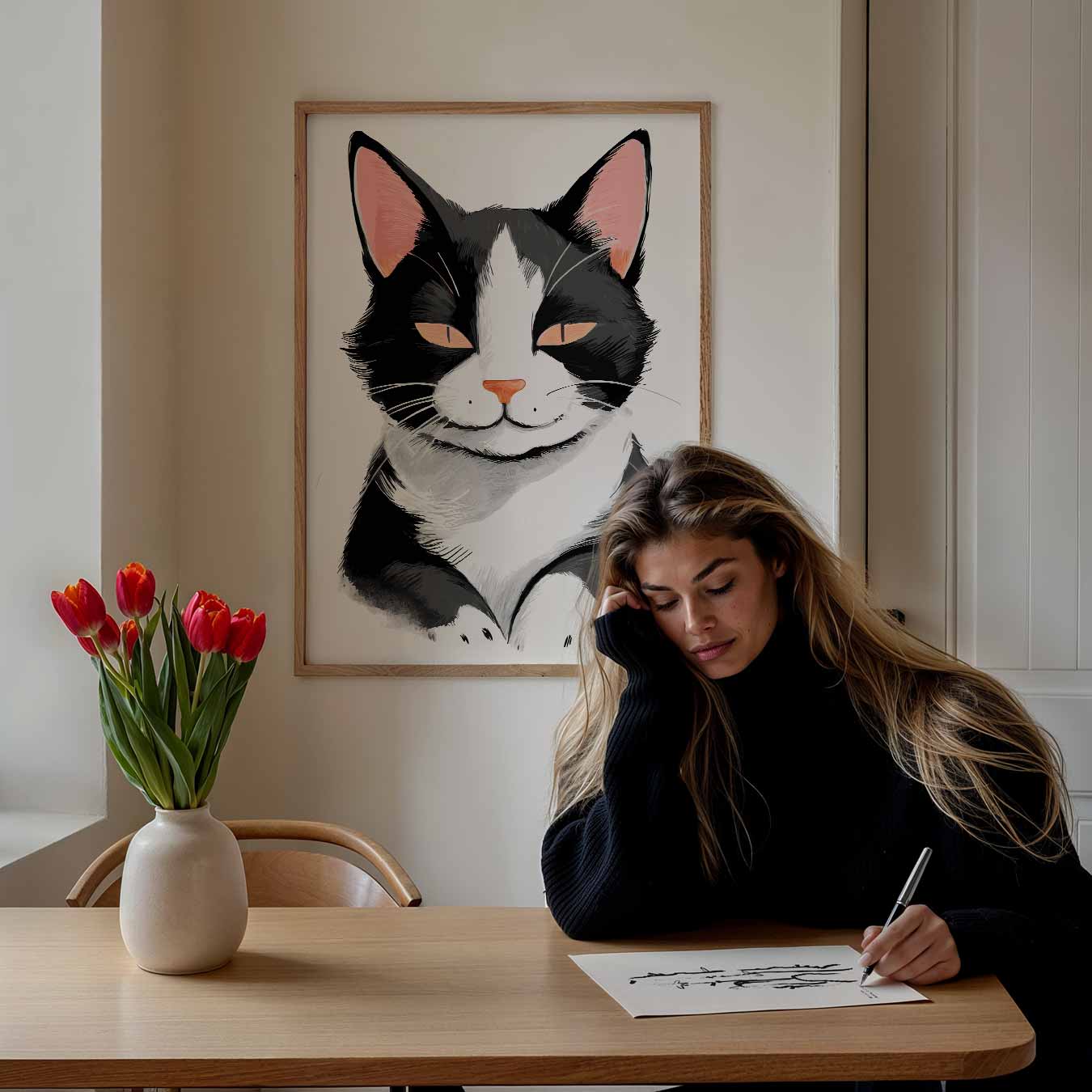 Schattige Kattenkunst Poster-WallArtistic