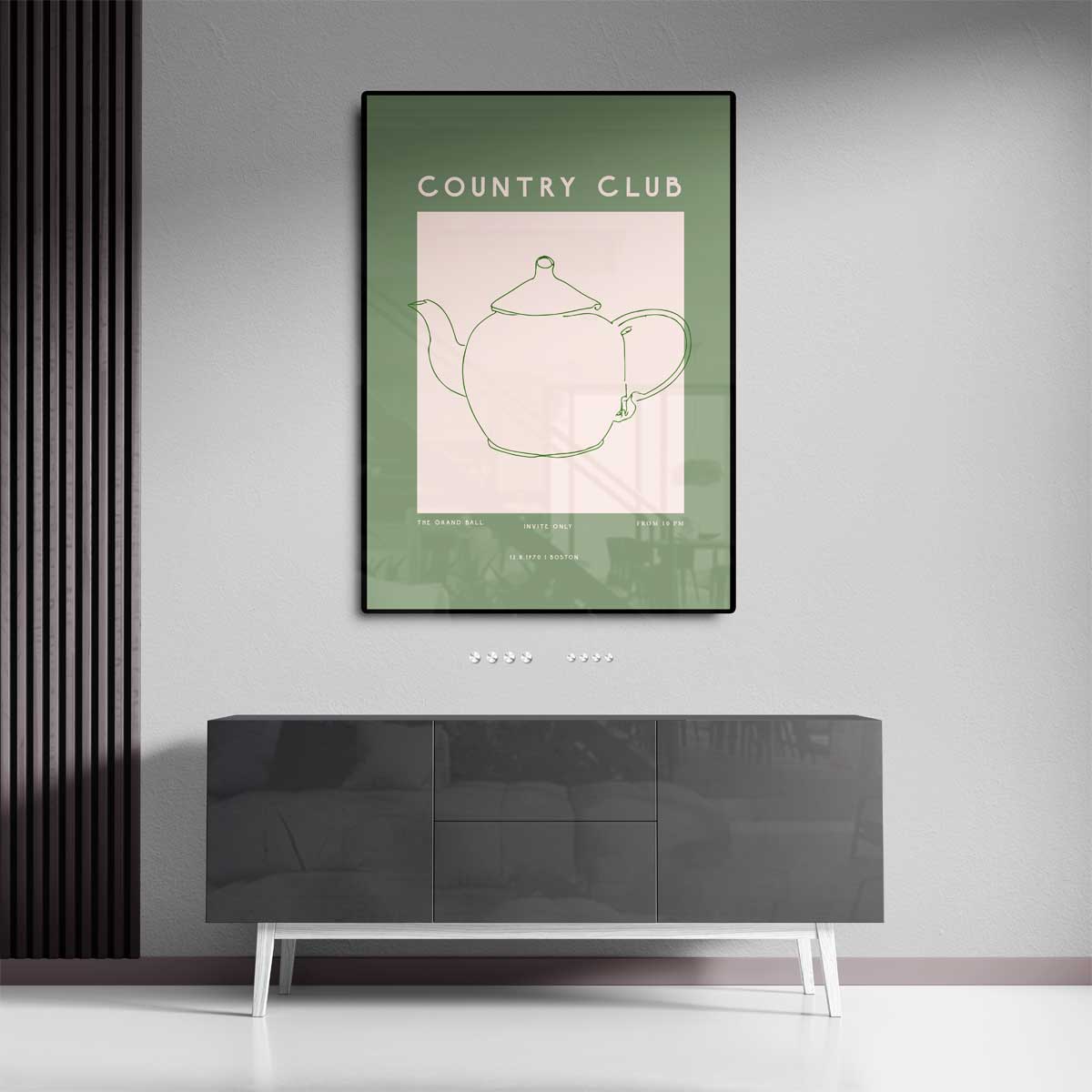 Minimalistische Theepot Poster