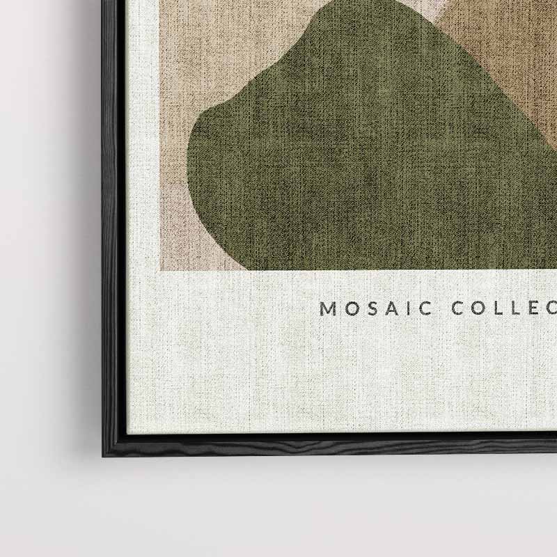Moderne Aardetinten Mozaïek Kunstwerk-canvas-dibond-plexiglas-wanddecoratie-WallArtistic