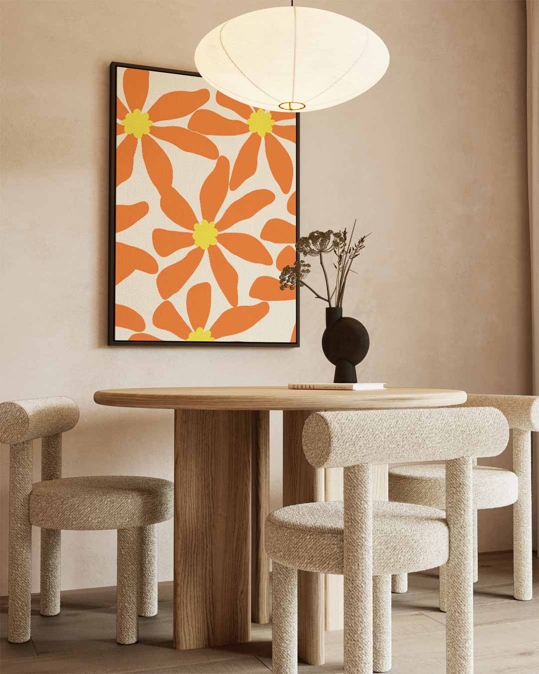 Bloemenpracht in Oranje Kunstwerk-canvas-dibond-plexiglas-wanddecoratie-WallArtistic
