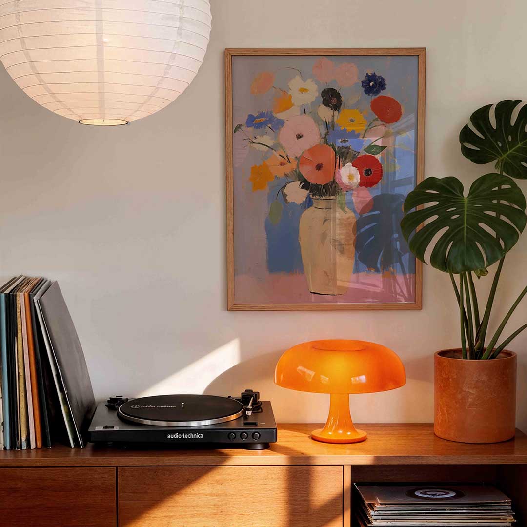 Bloemen in vaas Poster
