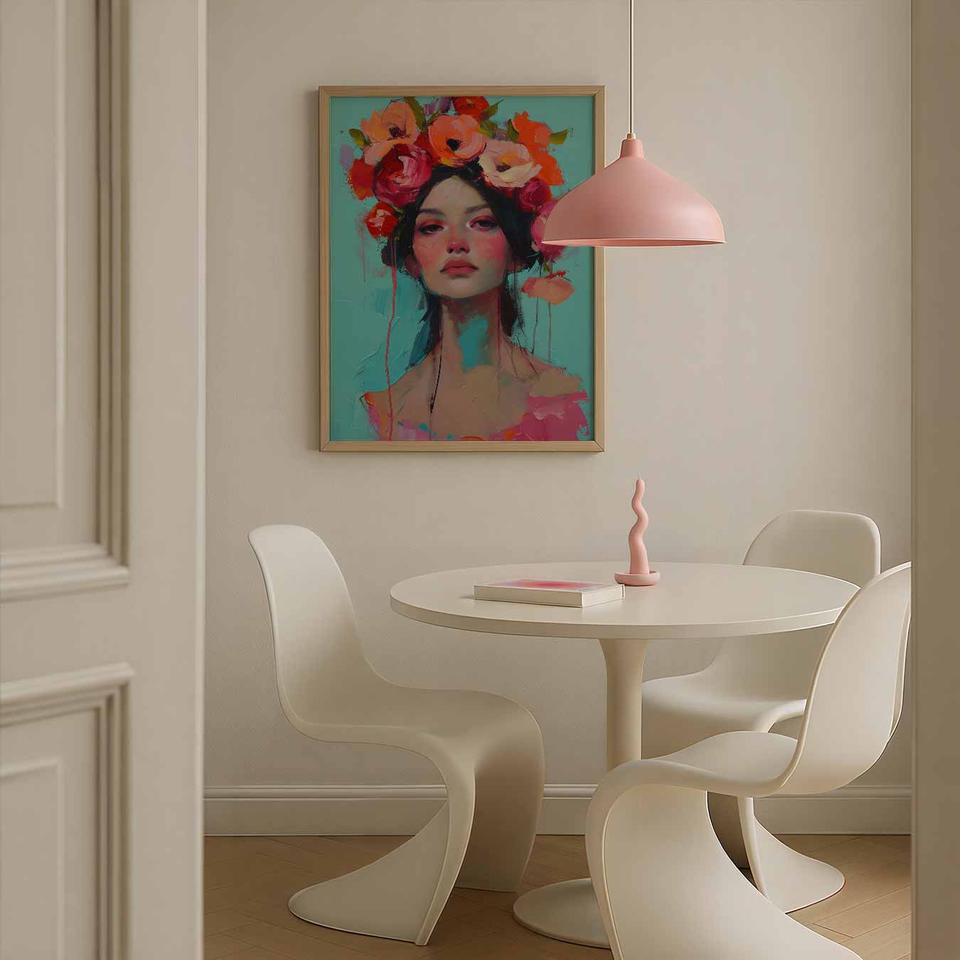 Bloemen Prinses Portret Poster