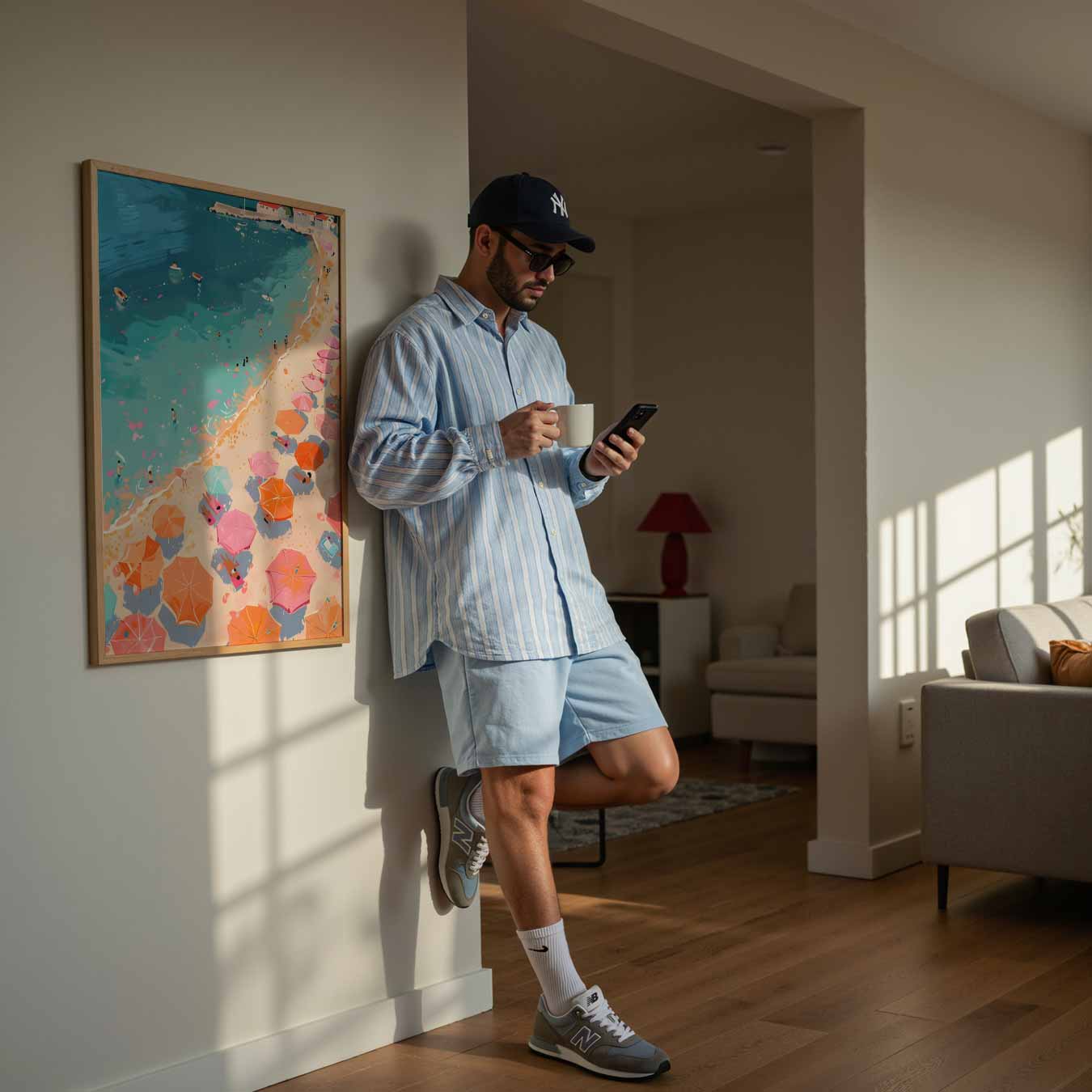 Zonnige Stranddag Poster-WallArtistic