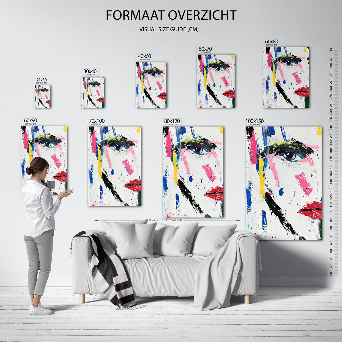Abstract gezicht Poster