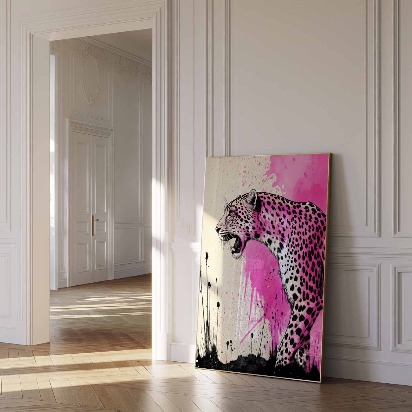Wild Roze Leopard Print Poster-WallArtistic