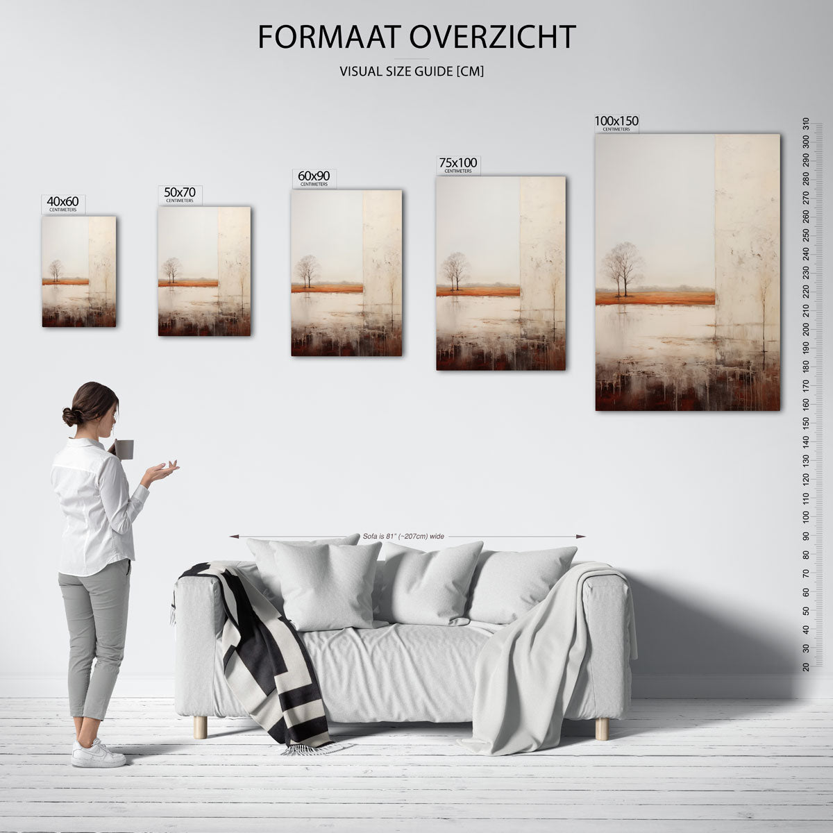 Landschap met reflectie Kunstwerk