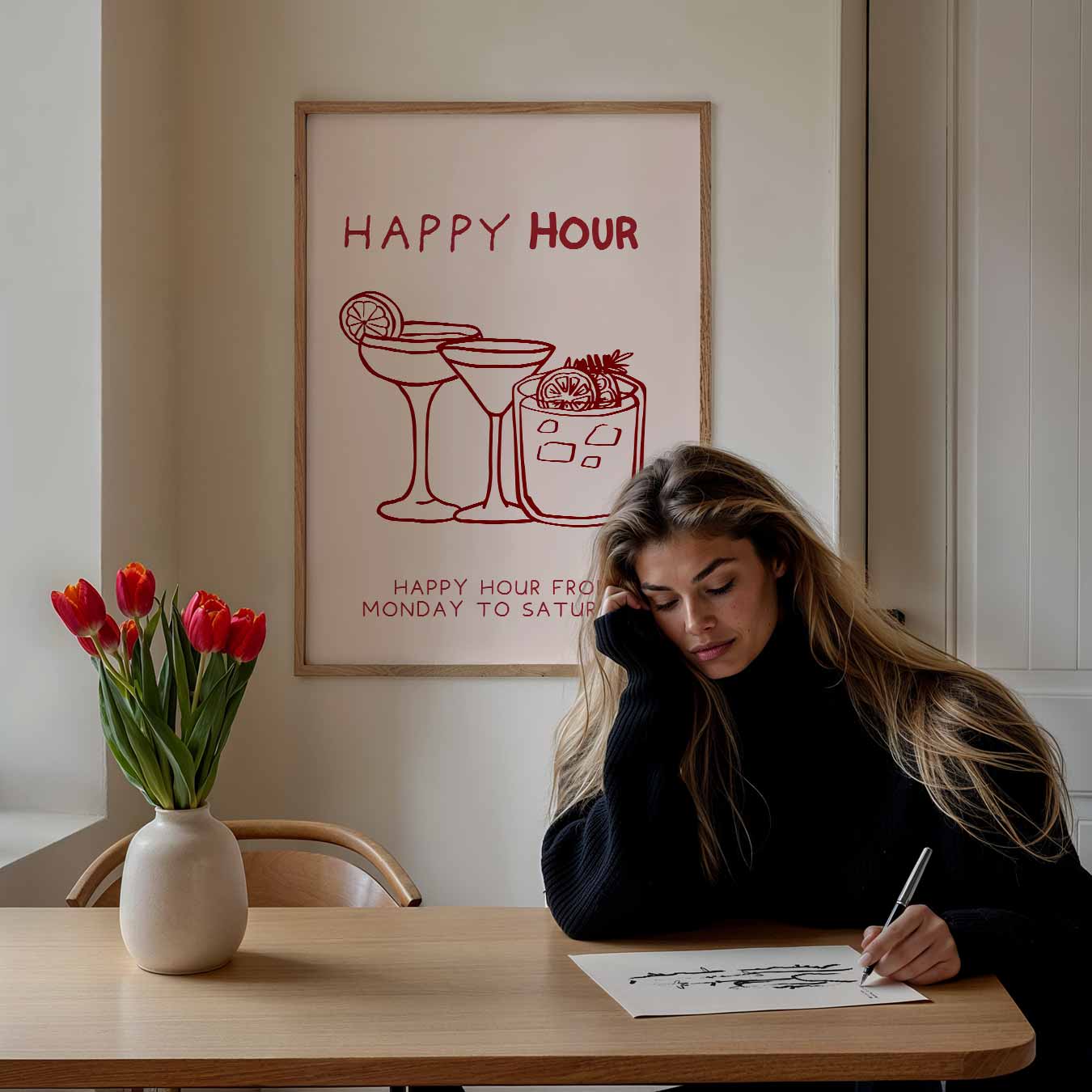 Gezellige Happy Hour Poster