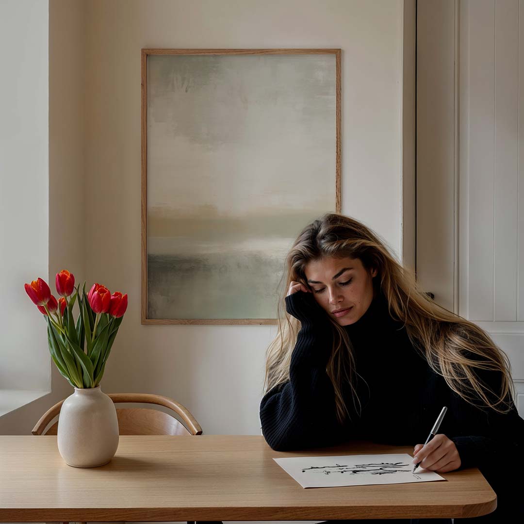 Zachte Aarde Abstracte Poster-WallArtistic