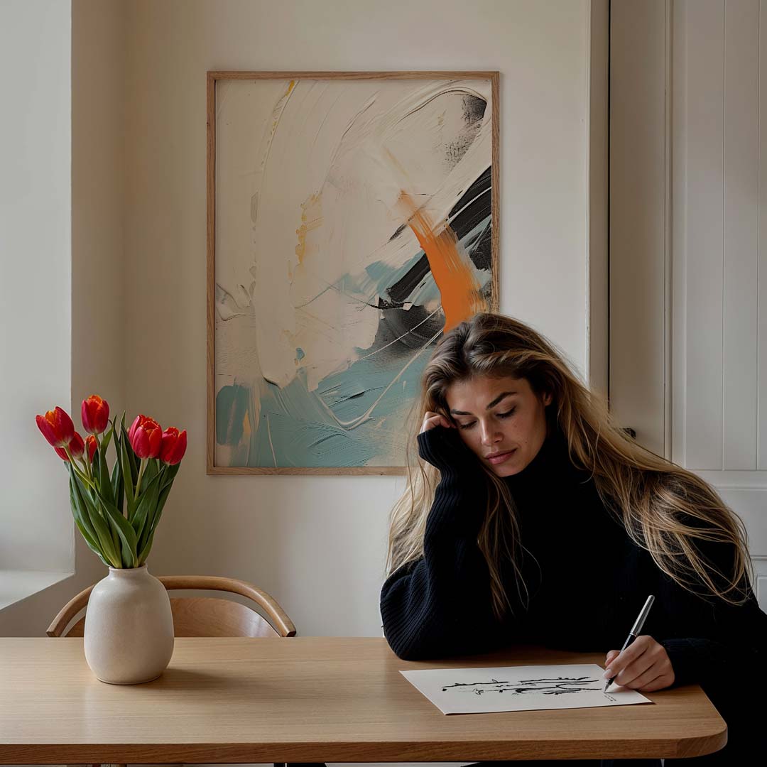 Abstracte Kleurenexplosie Poster-WallArtistic