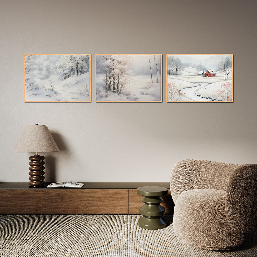 Sneeuwlandschap harmonie Posterset