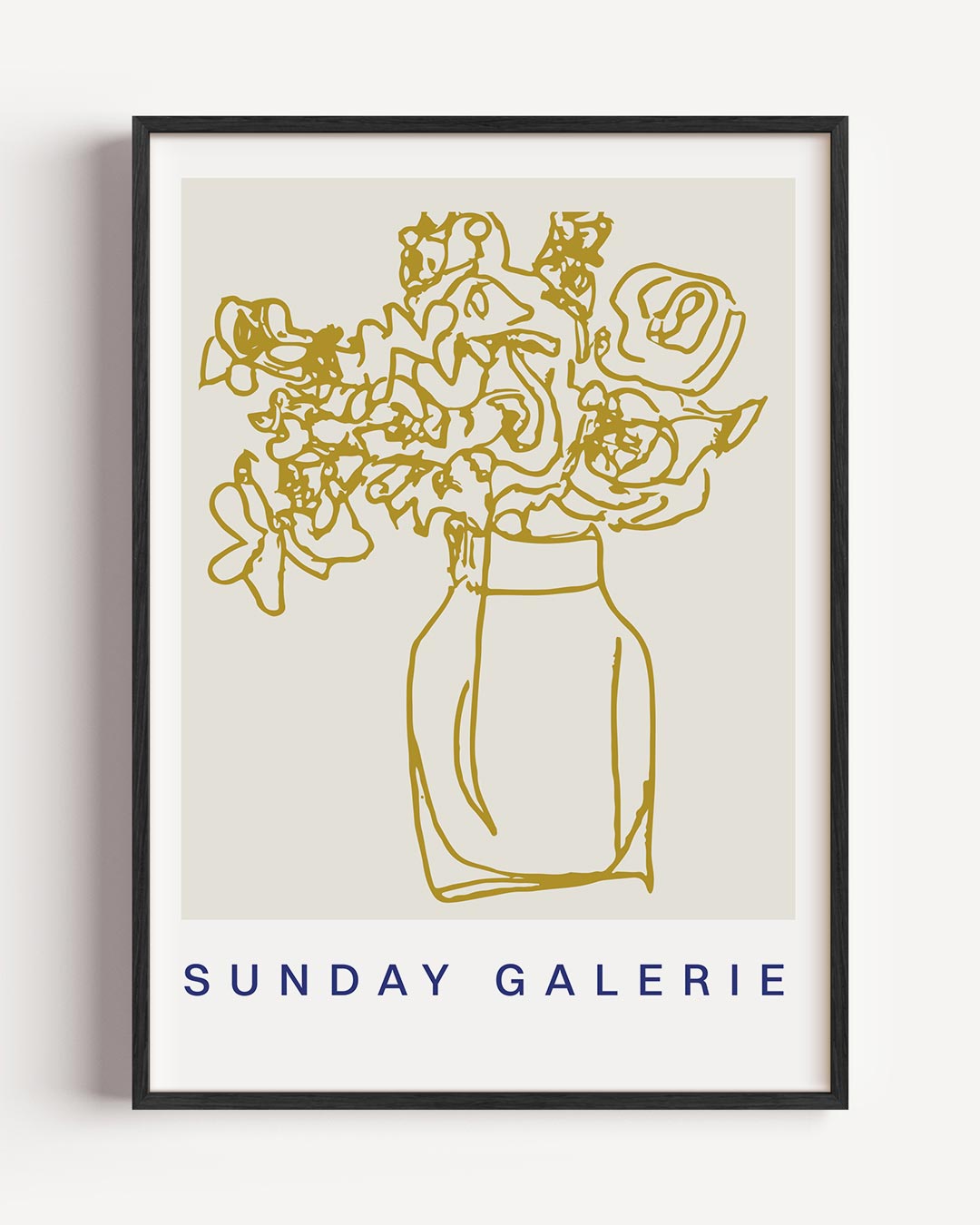 Elegante Bloementekening Poster-WallArtistic