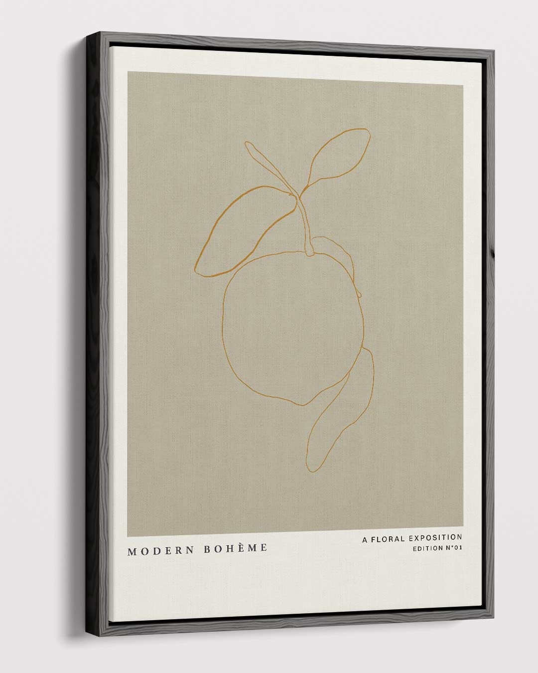 Modern Bohème Citroen Lijntekening Kunstwerk-canvas-dibond-plexiglas-wanddecoratie-WallArtistic