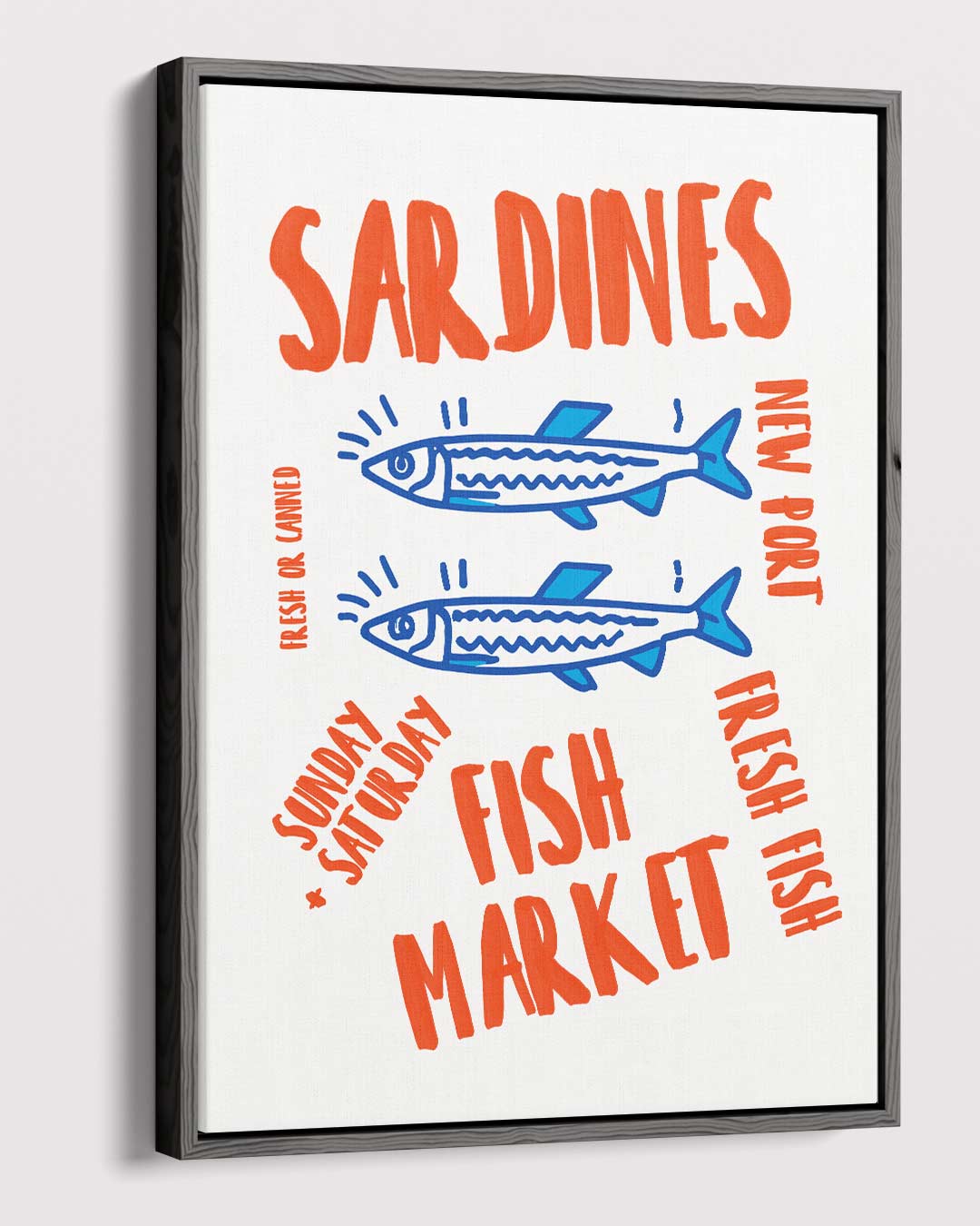 Retro Sardiens Vismarkt Poster