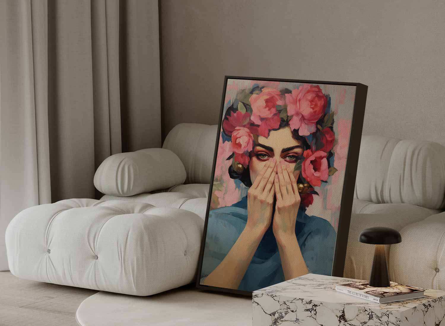 Bloemige Mystiek Kunstwerk-canvas-dibond-plexiglas-wanddecoratie-WallArtistic