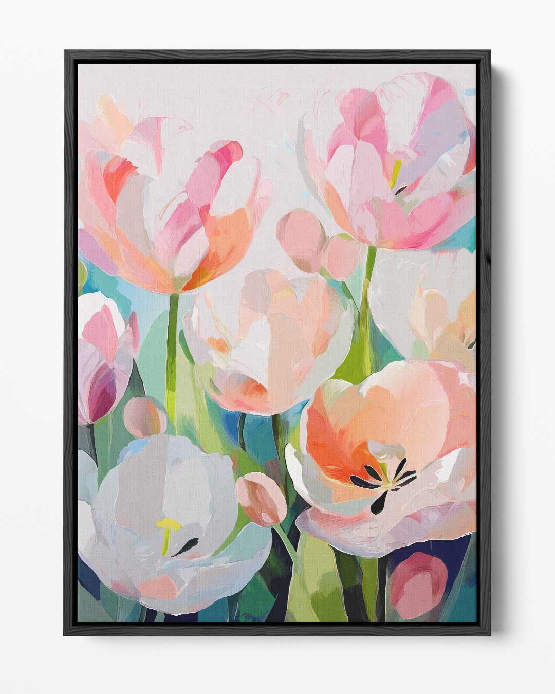 Kleurrijke Tulpenpracht Kunstwerk-canvas-dibond-plexiglas-wanddecoratie-WallArtistic