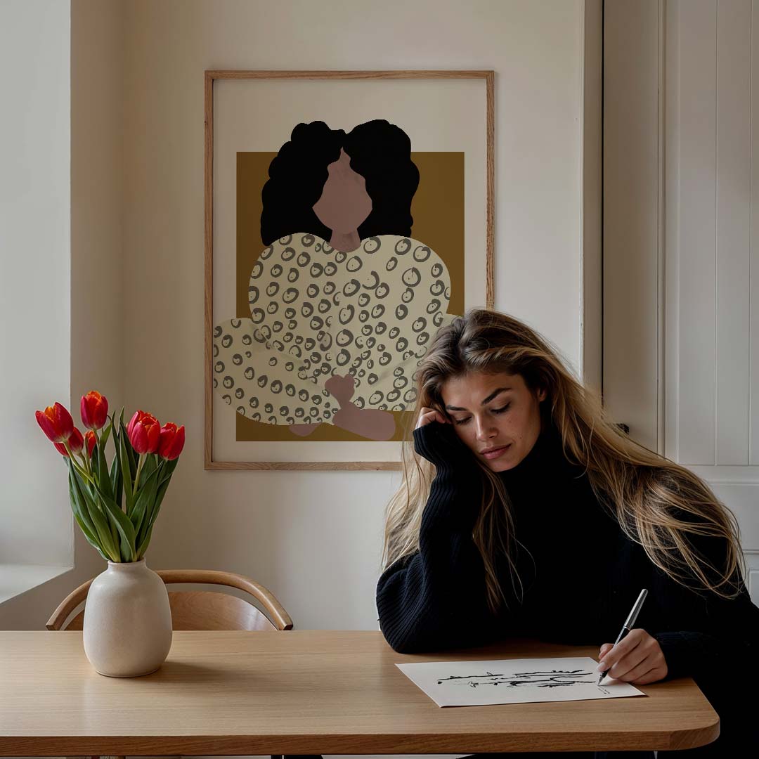 Eigentijdse Elegantie Vrouwelijke Poster-WallArtistic