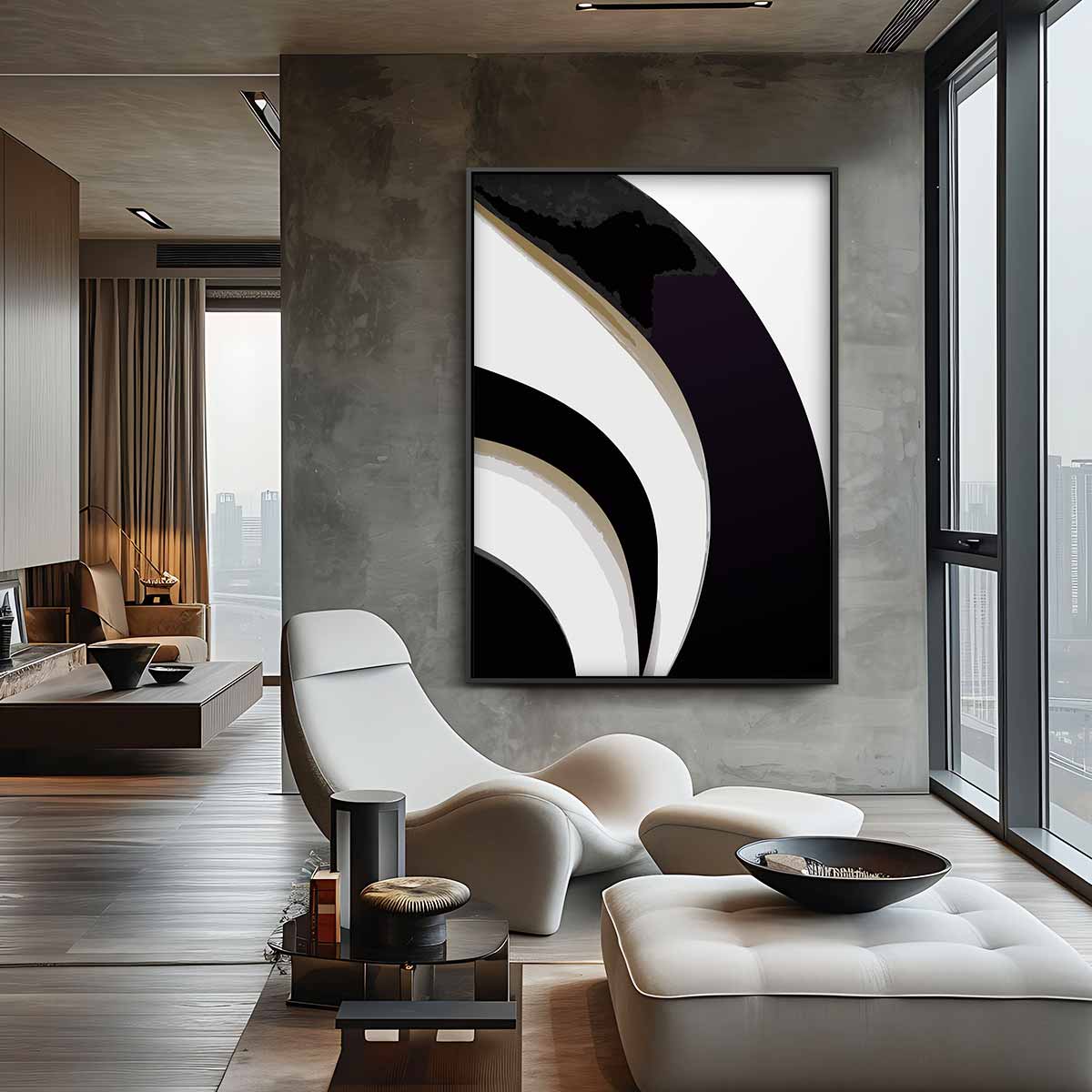 Abstracte Vluchtigheid Kunstwerk-canvas-dibond-plexiglas-wanddecoratie-WallArtistic