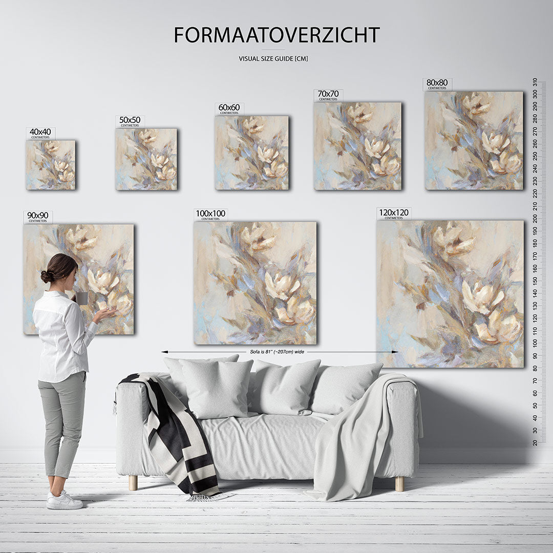 Dromerige bloemvormen Kunstwerk