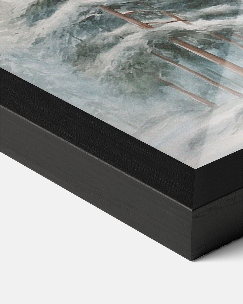 Winterse Boslandschap Poster-WallArtistic