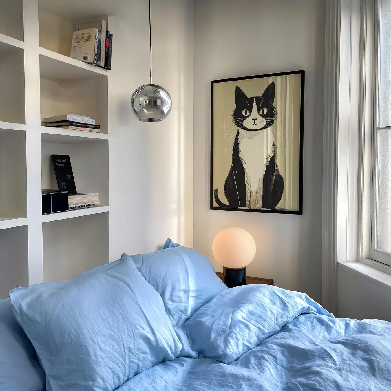 Schattige Kat Kunstposter-WallArtistic
