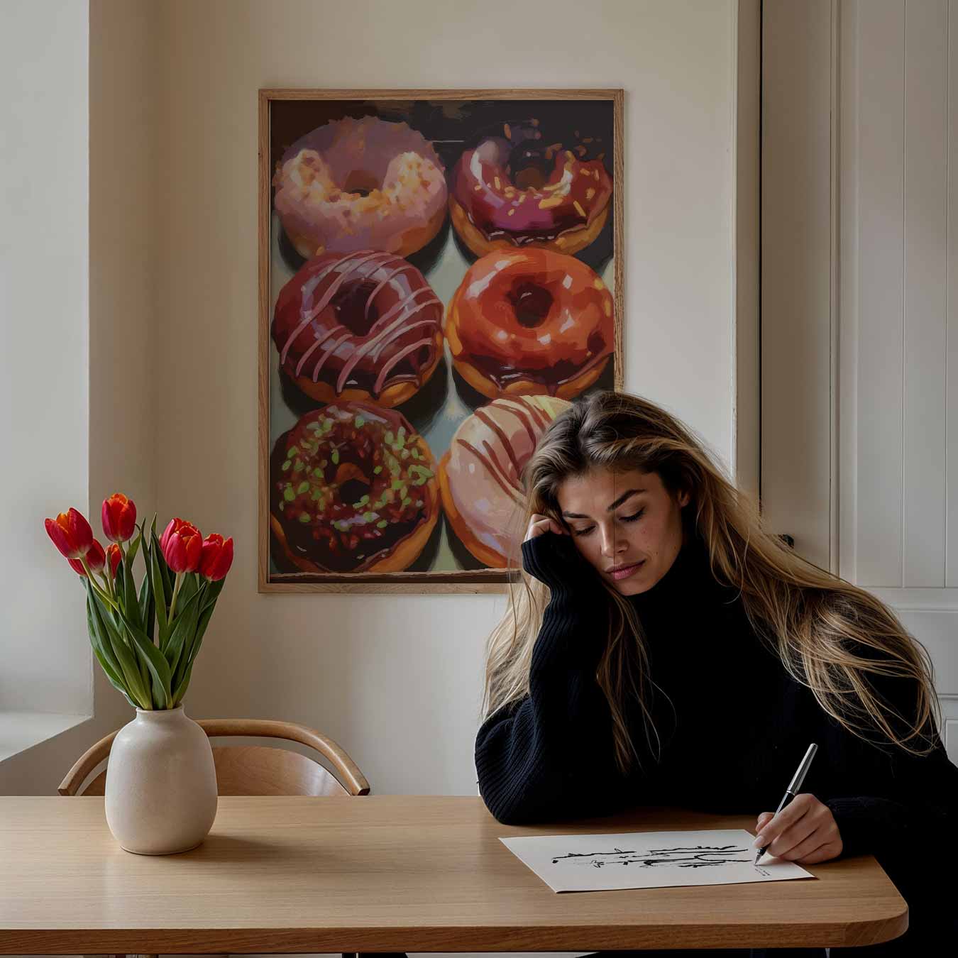 Kleurrijke Donut Poster-WallArtistic