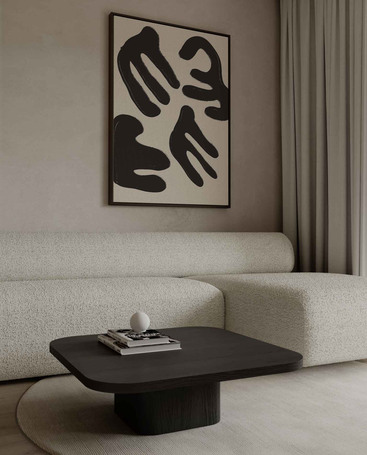 Organische Abstractie Kunstwerk-canvas-dibond-plexiglas-wanddecoratie-WallArtistic