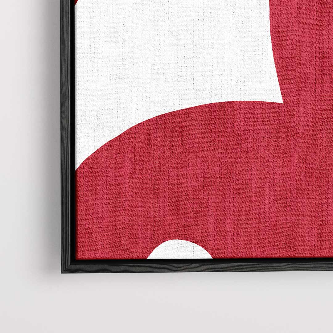 Speelse Rode Bochten Kunstwerk-canvas-dibond-plexiglas-wanddecoratie-WallArtistic