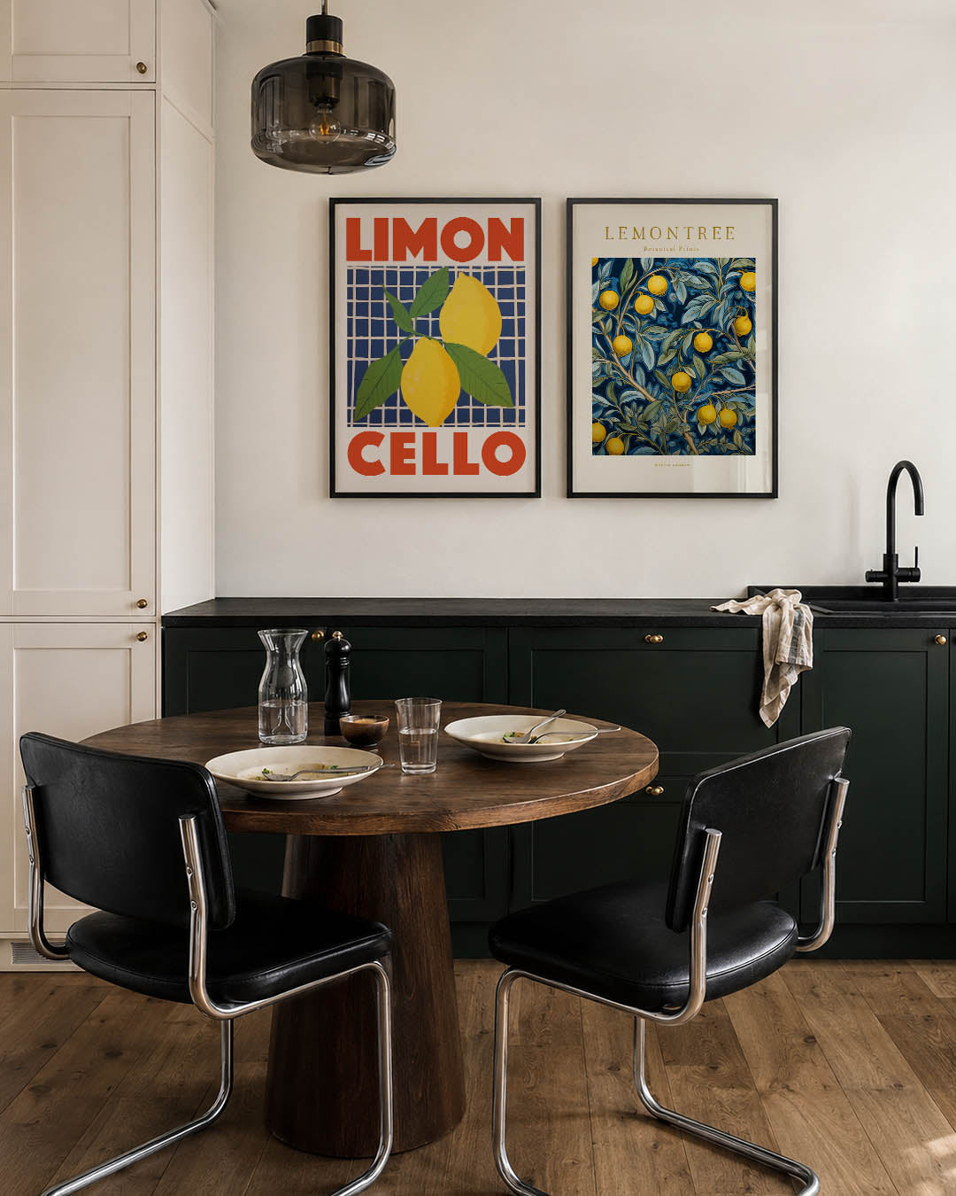 Citroen en ruitjes Posterset