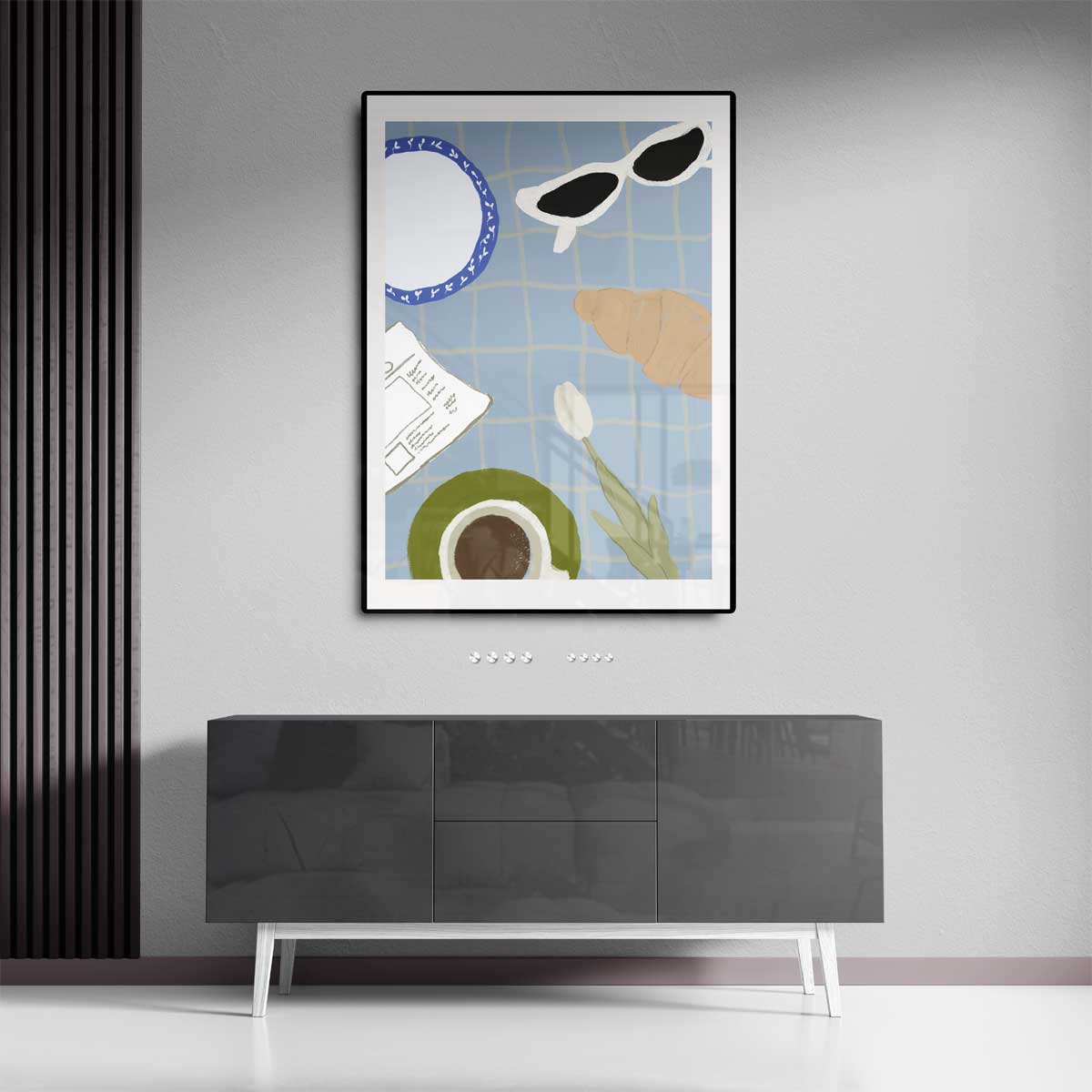 Zonnige Ontbijtsferen Kunstwerk-canvas-dibond-plexiglas-wanddecoratie-WallArtistic
