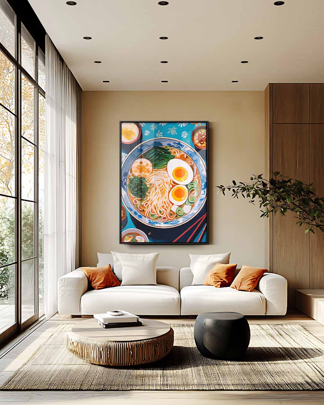 Kleurrijke Ramen Illustratie Kunstwerk-canvas-dibond-plexiglas-wanddecoratie-WallArtistic