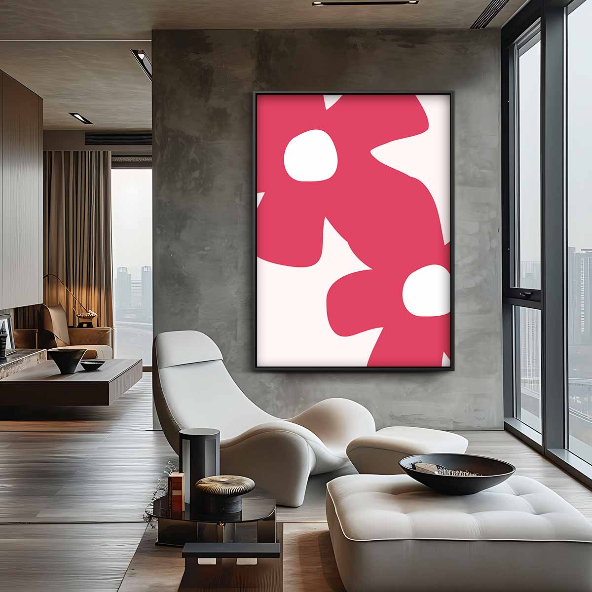 Bloemenpracht in Roze Kunstwerk-canvas-dibond-plexiglas-wanddecoratie-WallArtistic