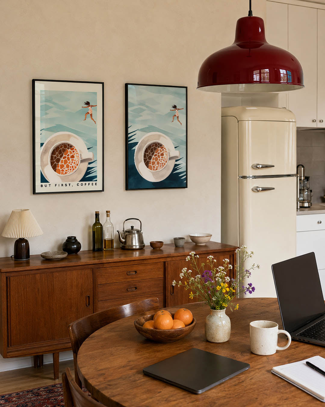 Koffie en sprong Posterset