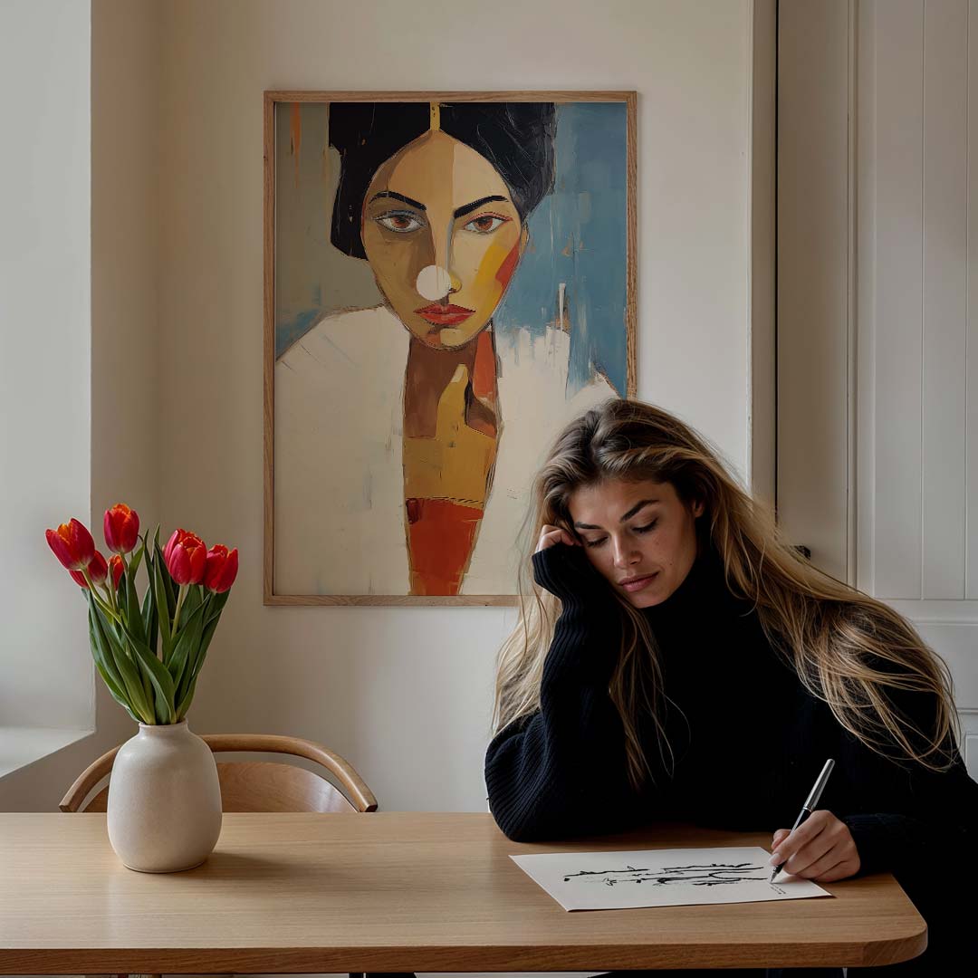 Abstracte Vrouwelijke Essentie Poster-WallArtistic