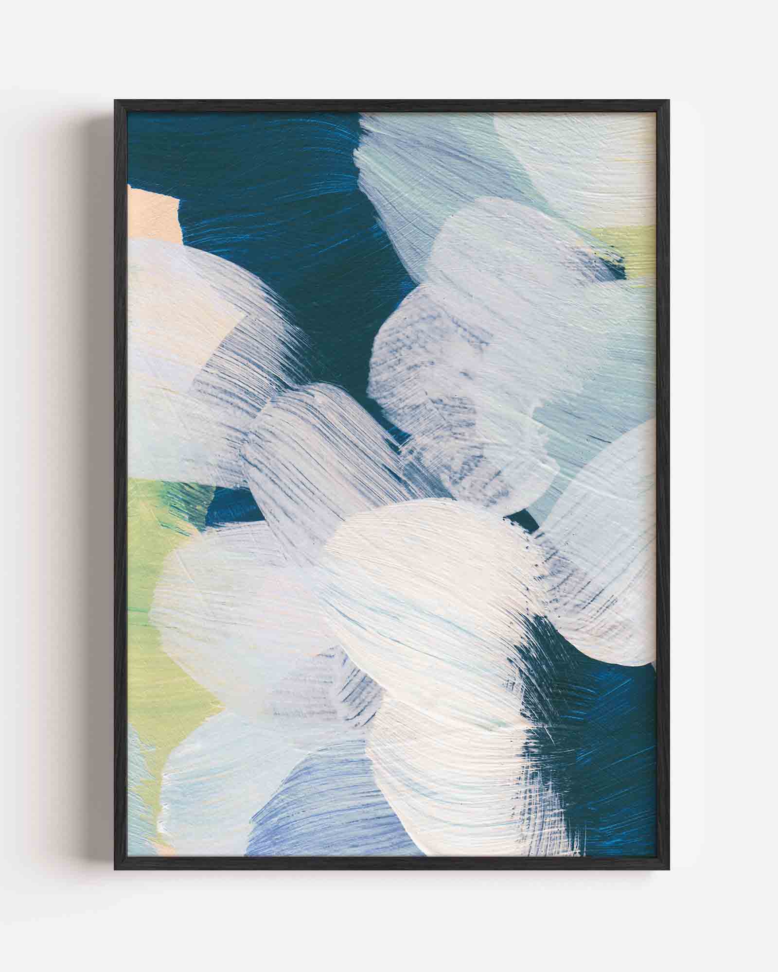 Abstracte penseelstreken Poster