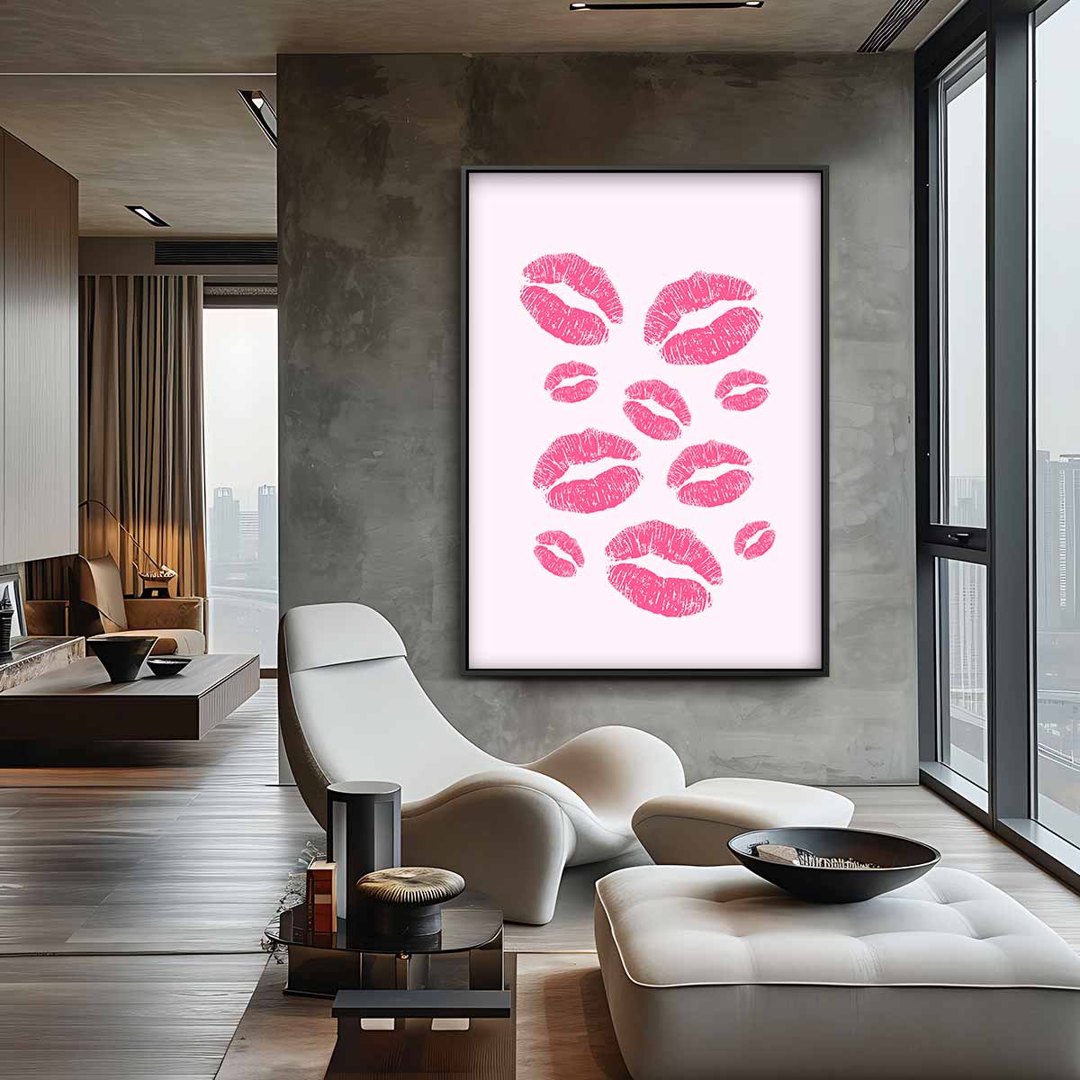 Lippenrood Kunstwerk Kunstwerk-canvas-dibond-plexiglas-wanddecoratie-WallArtistic