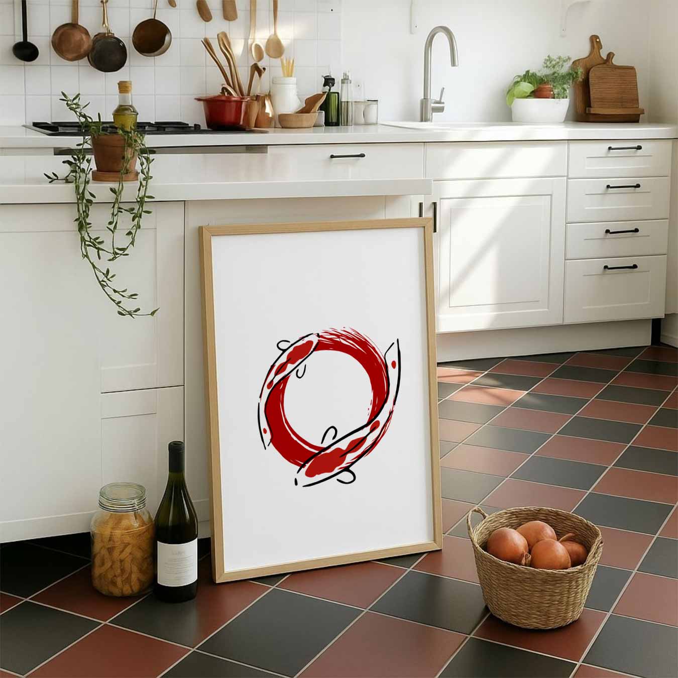 Zen Koi Cirkel Poster-WallArtistic