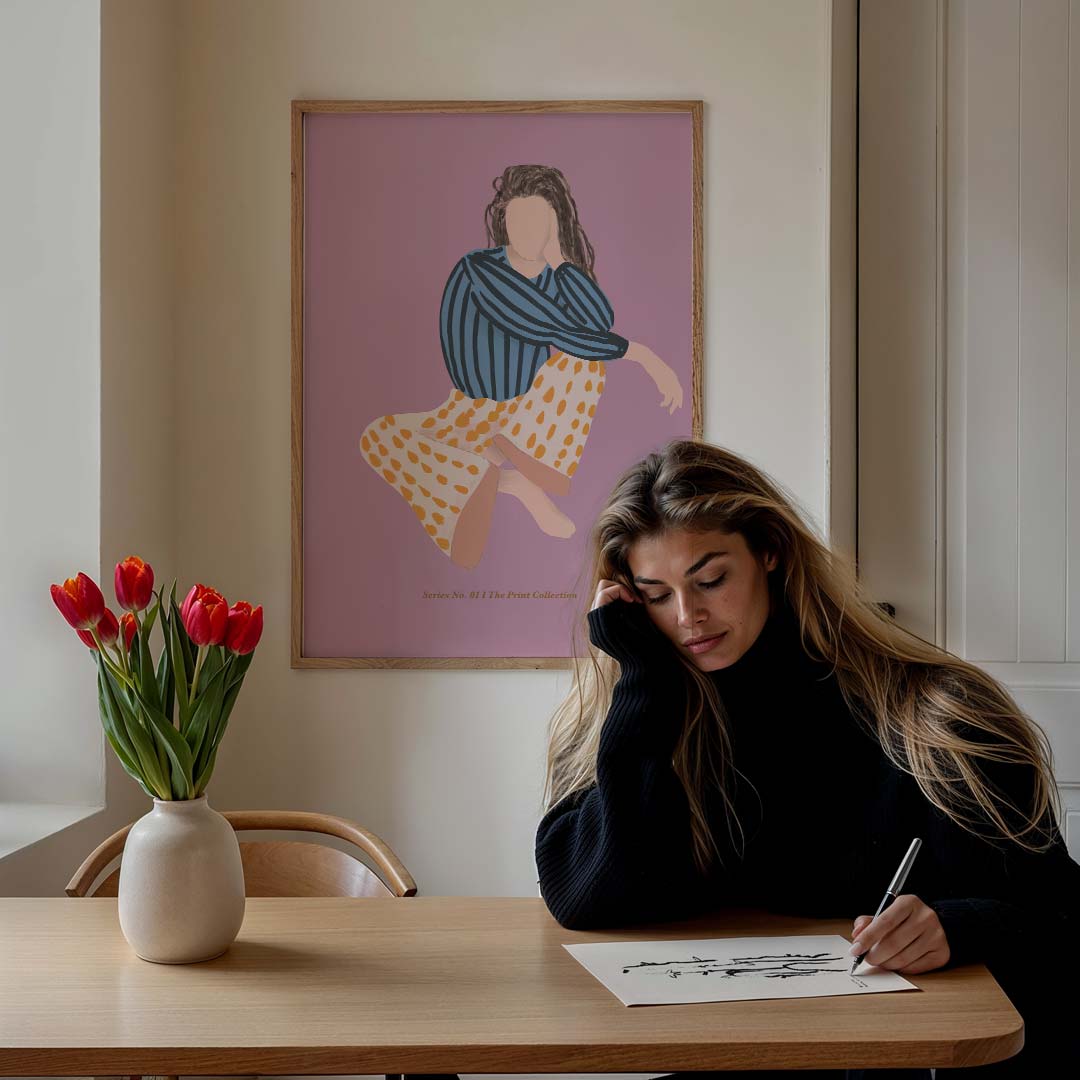 Stijlvolle Vrouwelijke Kunstposter-WallArtistic