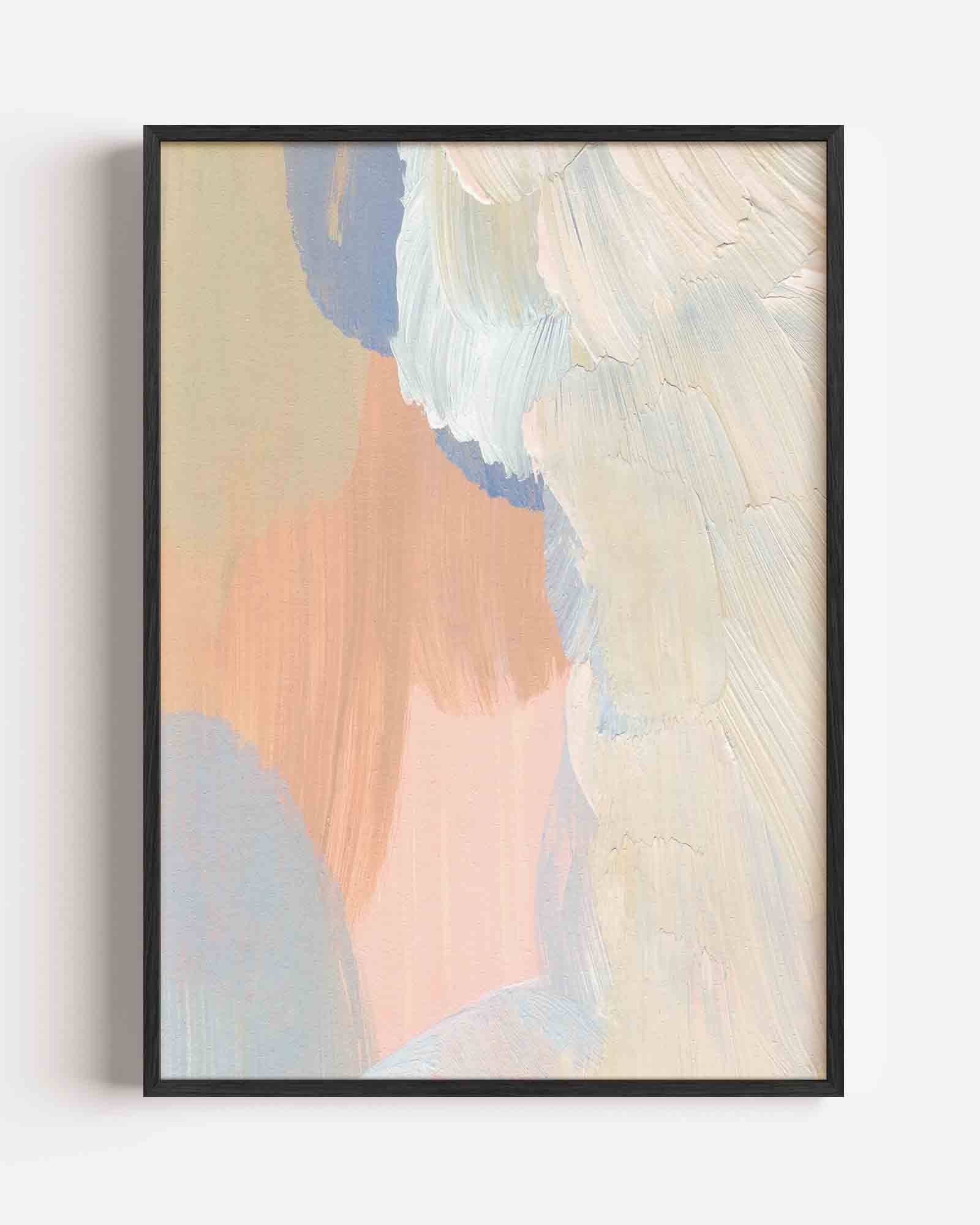 Abstracte penseelstreken Poster