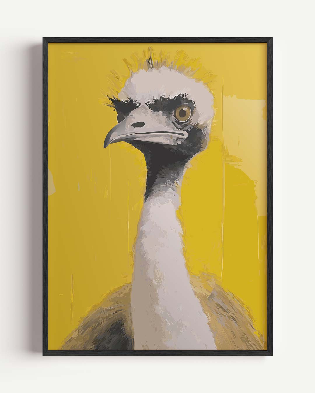 Speelse Struisvogel Poster-WallArtistic