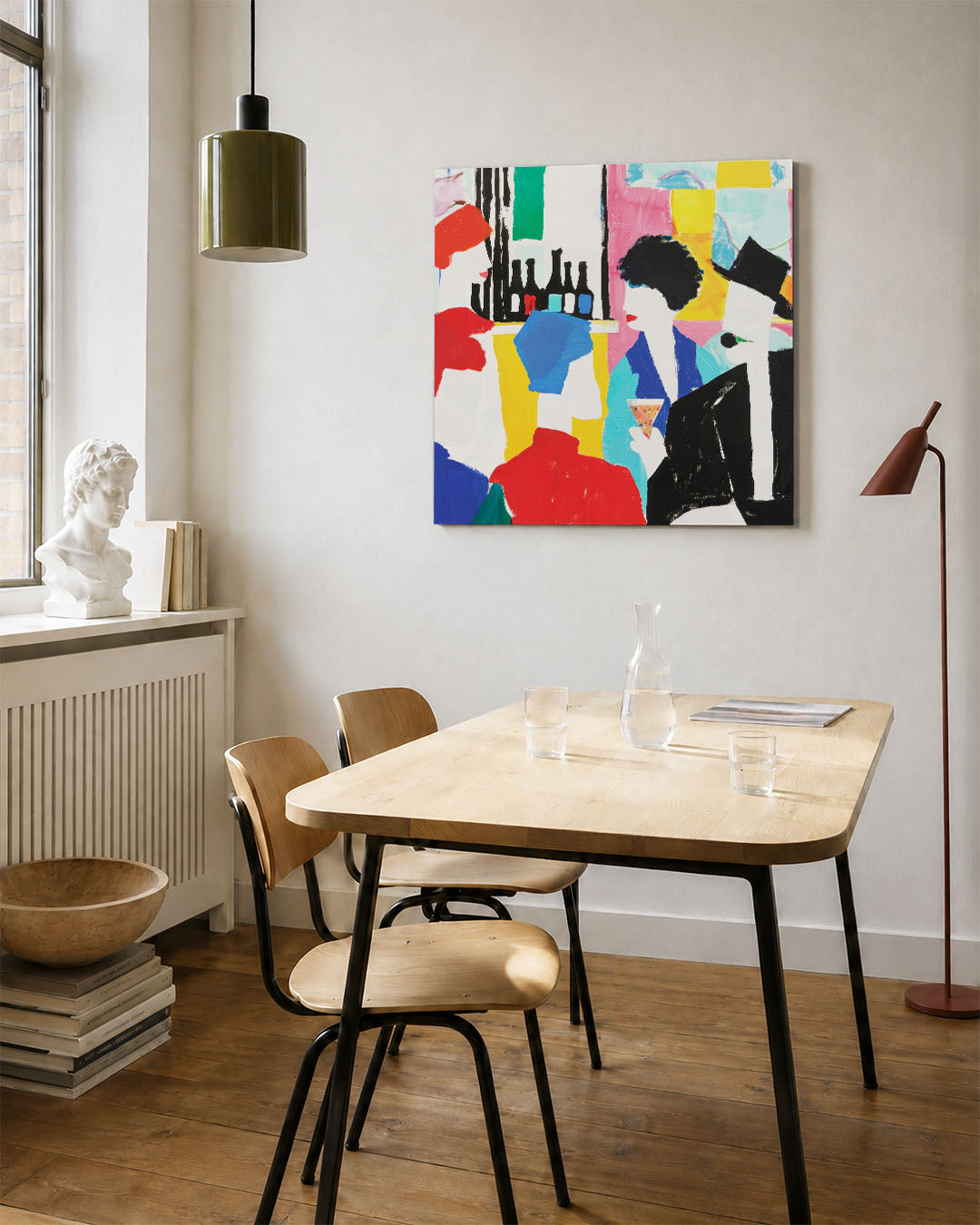 Kleurrijke figuren Kunstwerk